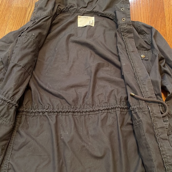 Women's Forever21 Olive Gray-esque Utility Style Lightweight Jacket with Hood - Picture 13 of 14